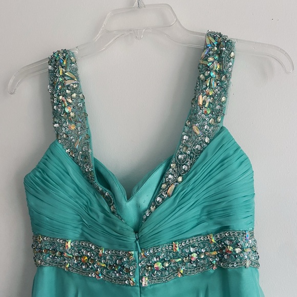 Turquoise sequin dress - Picture 3 of 3